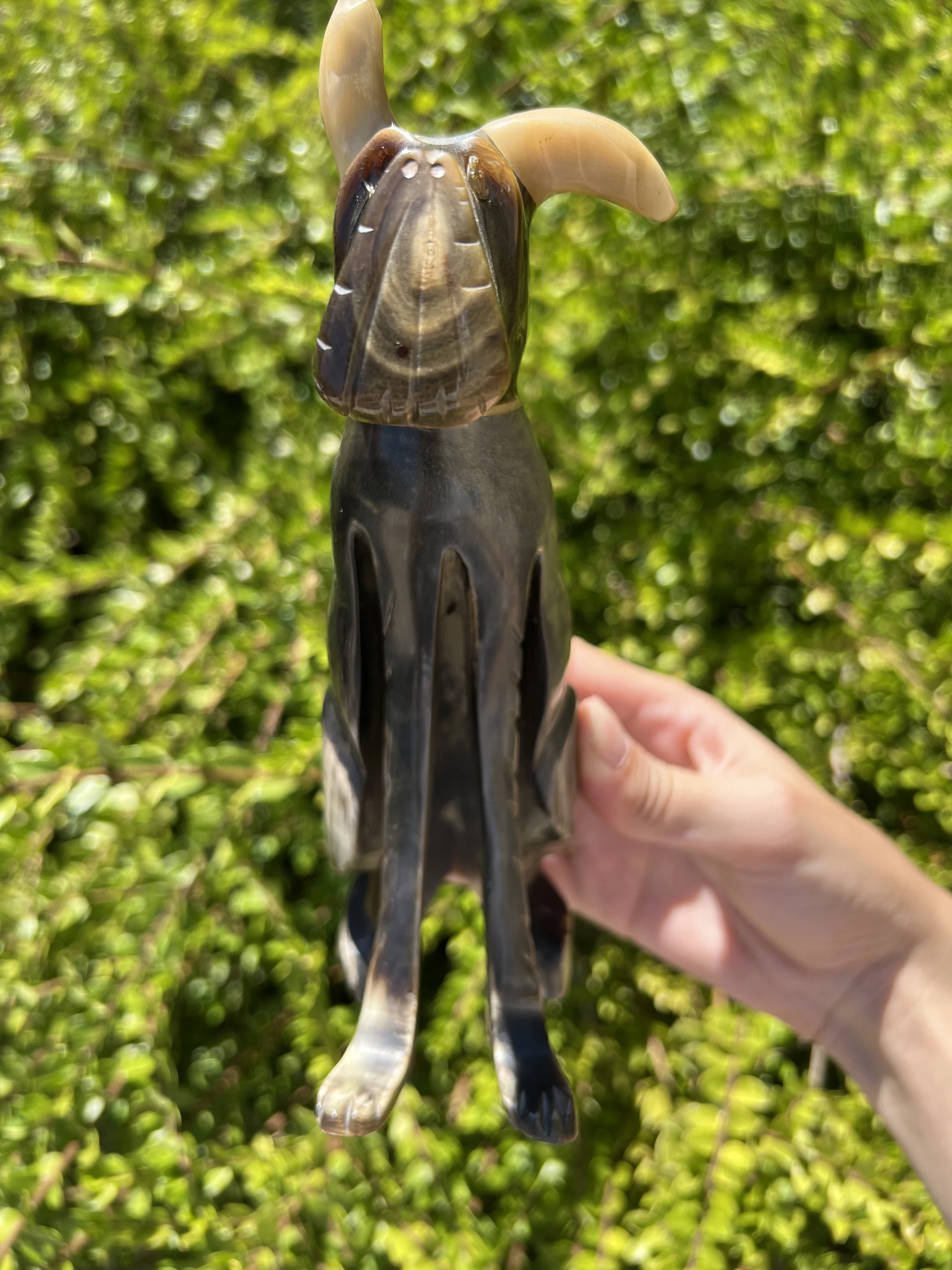 🐶 Statue chien sculptée 19,5 cm objet déco effet marbré vintage – photo 5